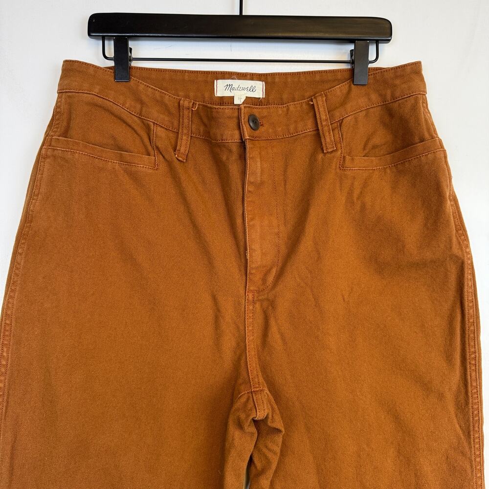 Madewell Womens Slim Emmett Tapered Pants High Rise Brown - 32 - Picture 2 of 9